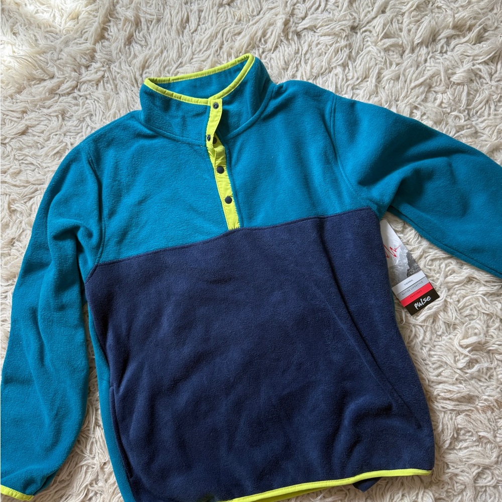 Blue and Navy Fleece Pullover